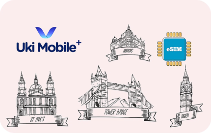 United Kingdom (Uki Mobile+) - 10 GB - 100 SMS - 100 Mins - 15 days