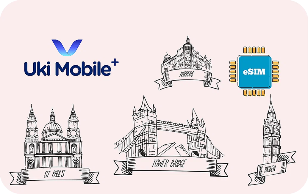 United Kingdom (Uki Mobile+) - 10 GB - 100 SMS - 100 Mins - 15 days - Image 1